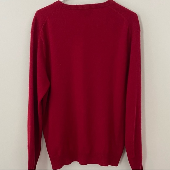 Men’s Club Room 100% Fine Cashmere V Neck Sweater Red size M - Picture 4 of 7